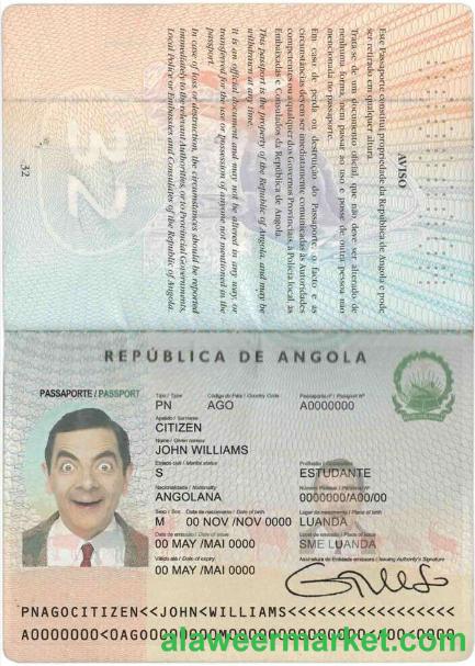 Angola passport